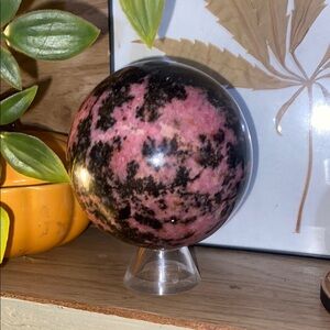 Pink and Black Decorative Sphere